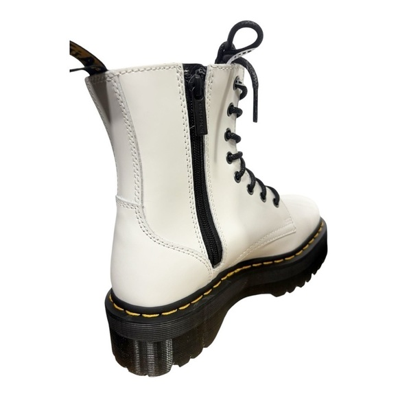 Dr. Martens Jadon Chunky Platform Lace up Side Zip Leather Combat Boots Size 7 - Picture 7 of 12